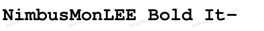NimbusMonLEE Bold It字体转换